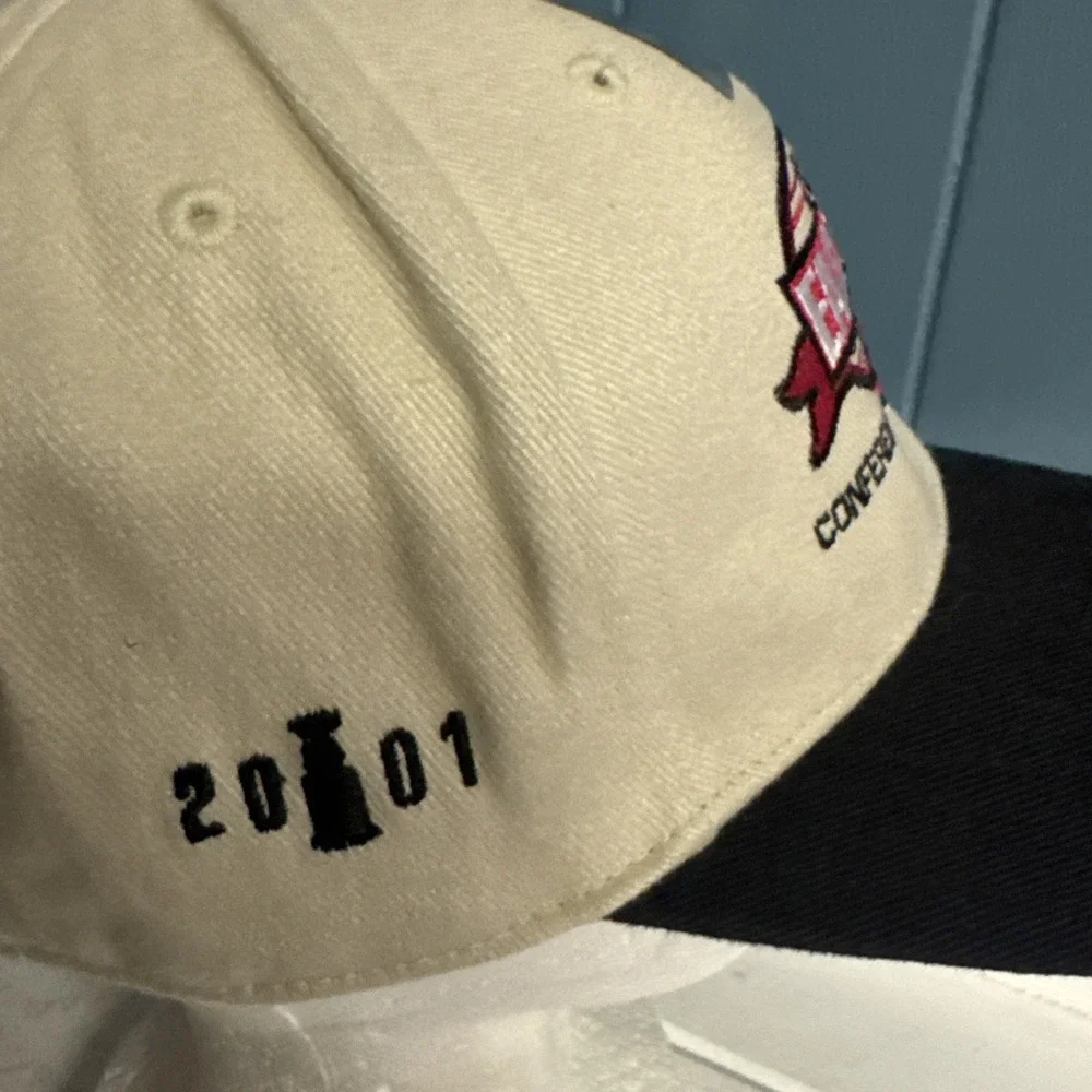 NJ‎ NEW JERSEY DEVILS 2001 EASTERN CONFERENCE CHAMPIONS HAT CAP RARE VINTAGE NHL